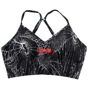 Civil Regime Overran by Webs‎ Kelly Seamless Sports Bra Black Red XS